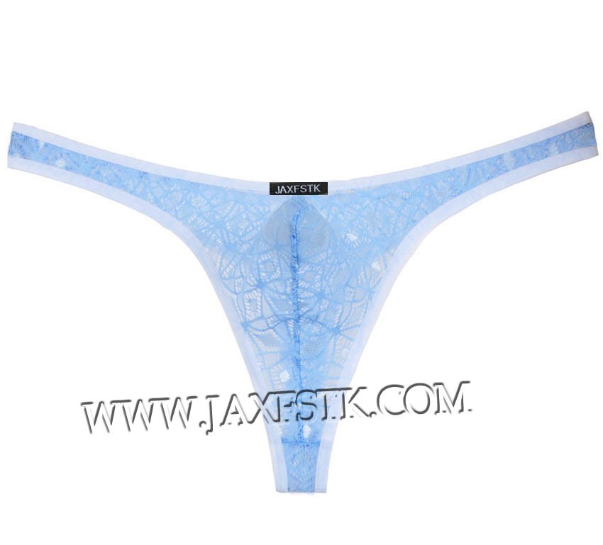 Sexy Men's Candy Colored Fun Lace T-back Underwear See Through Lace Bikini Thong MU249X