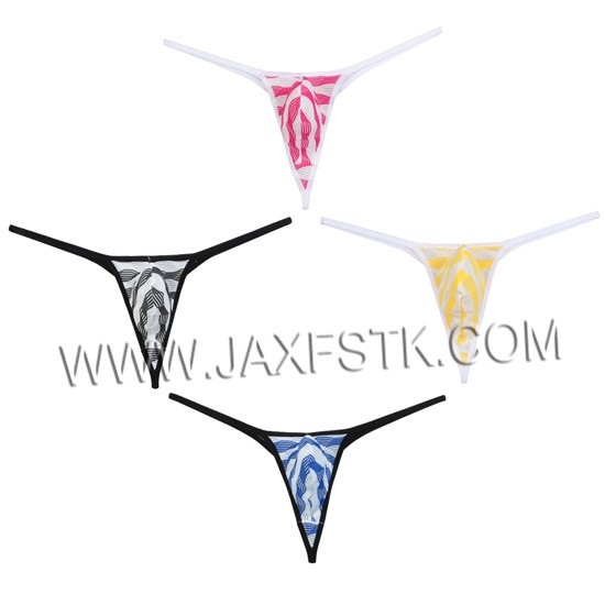 Sexy Bikini Men's Thongs And G-Strings Underwear Fashion Flowery Ripples Male Thong Underwear Men Underpants Gay Shorts