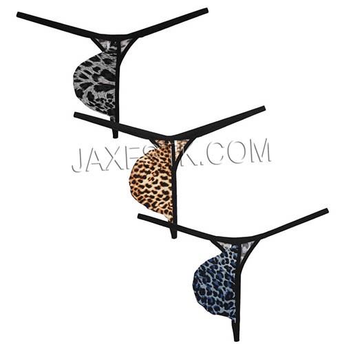 Leopard Pouch Underwear For Men Sexy Thongs Bikini G-strings Fashion Underpants Male T-back Elastic Men Shorts