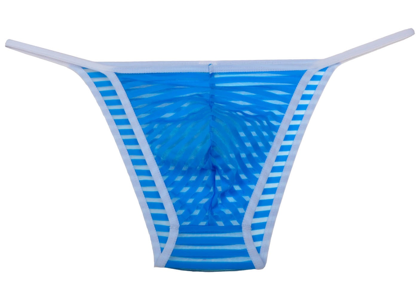 New Men's Border Mesh Striped Briefs Spun Yarn Bikini Brief Underwear Pouch Open Side Fitness Wear MU403