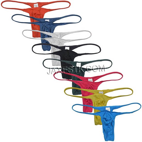 Sexy Men's Underwear Thong Male Minimal Coverage Hipster T-back Jock Strap Modal String MU2122
