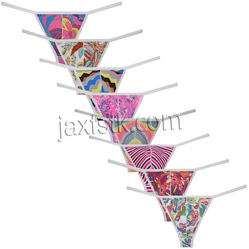 Fashion Men's Colorful G-String Tangas Underwear Stretchy Bikini T-Back Swimwear Tangas Para Hombre Jockstrap Gay Homens MU60-8N