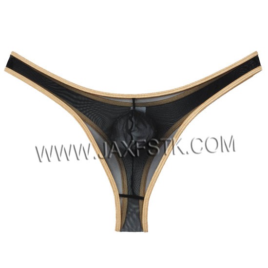 Sexy Mens Pouch Plaid Briefs Underwear Mesh Silk Pants Base Tangas Shorts