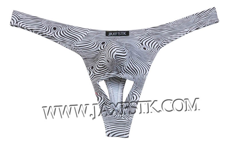 Novelty Men Pouch Thong Isolation Underwear Nuts Out String Spandex T-back Bikini Pants MUS203