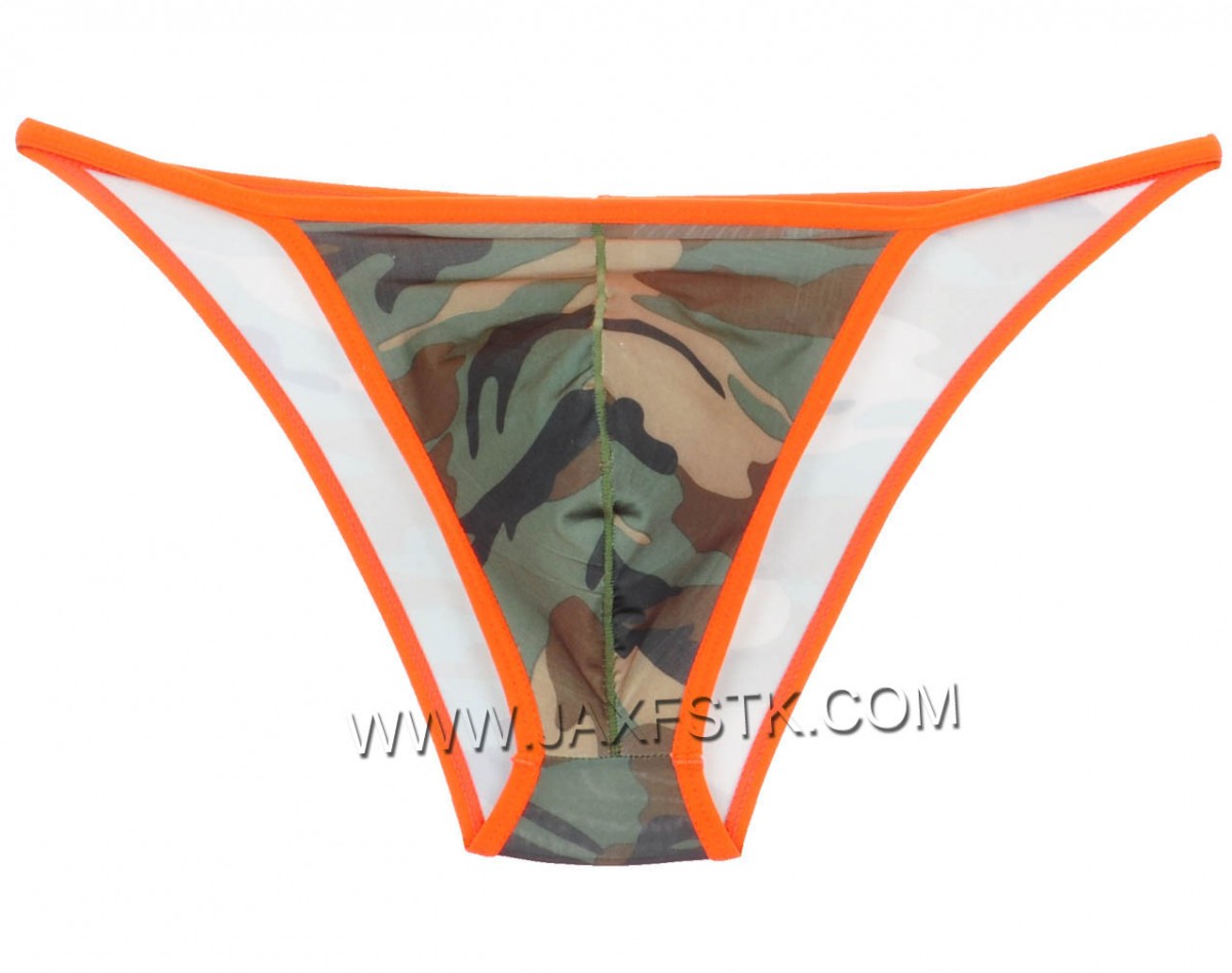 New Men's Camouflage Bikini Briefs Underwear Pouch Rope Side Open Brief 