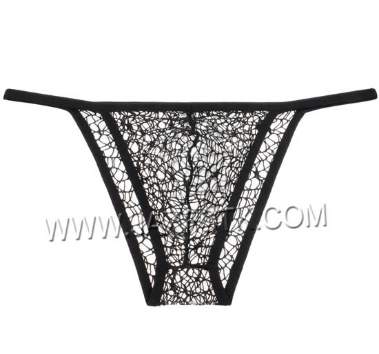 Sexy Men's Lace Rope Bikini Briefs Underwear See-Through Pouch Mini Hollow Gay Panties
