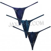Sexy Tangas Men's Underwear Starry Sky Mesh Contour Pouch String Thong Minimal Coverage G-string TS2083