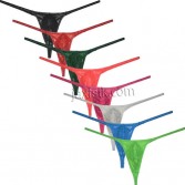 Men's See-through Micro String Thong Mens Lingerie Contour Pouch T-back Minimal Coverage Underwear Tempting Tangas  MU2253