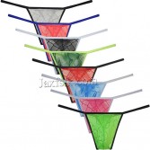 Mens See-throuhg Lace String Thong Underwear Sissy Sports Tangas Hipster T-back Size M L XL 8 Colors For Choose MU2260
