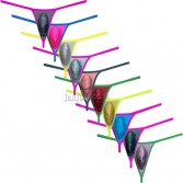 Men's Shiny Bulge Pouch String Thong Underwear T-back Elastic G-string Swim Tangas Size M L XL 10 Colors For Choose MU2298