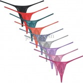 Sexy See-through G-String Men's Glass Yarn Bikini Thong Underwear Organdy Contour Pouch T-back Tangas MU2303