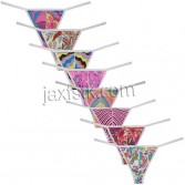 Fashion Men's Colorful G-String Tangas Underwear Stretchy Bikini T-Back Swimwear Tangas Para Hombre Jockstrap Gay Homens MU60-8N
