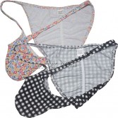 Men's Air Bubble Knitted Fabric Cheeky Briefs Underwear String Bikini Briefs MU654