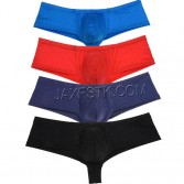 Sexy Male Bulge Pouch Boxers Men's Underwear Drawnwork Liquid Stretch Trunks Shorts Skimpy Boxers Thong   TS75