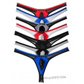 Sexy Men's Out Ring Bulge Pouch Soft T-Back Sheer Mesh Thong Bikini Underwear