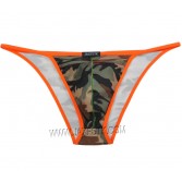 New Men's Camouflage Bikini Briefs Underwear Pouch Rope Side Open Trunks Brief