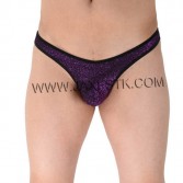 Men Shiny Elastic Tangas  Gay Underwear Male Mini Bikini T-back Pouch Thongs