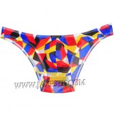 Men Stretch Bikini Briefs Colorful Underwear Bulge Pouch Micro Mesh Mini Briefs