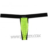 Sexy Men Tanga Sheer Stripe Mesh Bikini T-Back Underwear Bulge Pouch Micro Thong MU1966