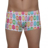 Sexy Male Swimwear Men Flower Boxers Briefs Underwear  Stretchy Trunks Shorts MU56N