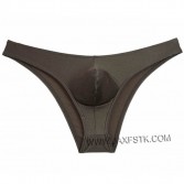 Men Shiny Classic Fit Bulge Pouch Bikini Brief Underwear Mini Pants Cheeky Satin Briefs