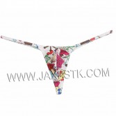 Enhanced Pouch New Arrival Sexy Bikini Men's Thongs Underwear Flowery Print Cotton G-Strings Men Fashion Male Thong Underwear