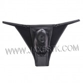 Fashion New Iron Hoop Leather Men's Bikini Briefs Shorts Underwear Sexy Male Underpants Men Brief Pouch shorts