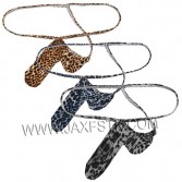 Mini Bikini Leopard Pattern Sexy Underwear Thongs Men G-string Micro String Style Enhanced Long Pouch Design Fashion Underpants Bottoms Male Shorts