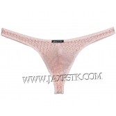 Bolso abultado para hombres sexy T-back Encaje Tanga Underwear Mallas transparentes para encaje y encaje MU232X