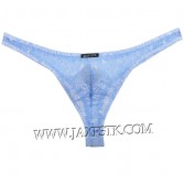 Hombres Jacquard Bikini de encaje Thong Pouch T-Back Ropa interior Diamond Solid Mini Briefs MU247X