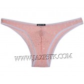 Men's Sheer Candy Colored Fun Lace Mini Briefs Ropa interior suave bolsa Thong Briefs MU248X