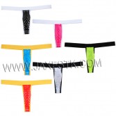 New Men's Mesh Striped Thong Spun Yarn Belt Micro Bikini Underwear Pouch T-Back G-String Mini Pants