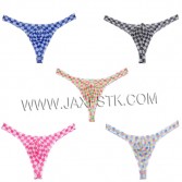 Micro Mesh See-Through Pouch Sexy Bikini Men's Underwear Thongs and G-Strings Plaid Male Thong Underwear Men Underpants
