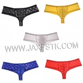 New Arrival Fashion Hexagon Print Sexy Bikini Men's Boxer Shorts Underwear Pouch Male Underpants Men Boxers Elastic Breathable