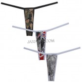 Spandex Underwear Men's Thong Less Extreme Coverage Shorts T-back Micro G-String MU737