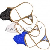Sexy Men Transparent Underwear Sexy Hip T-back Male Thong Underwear Tanga Hombre