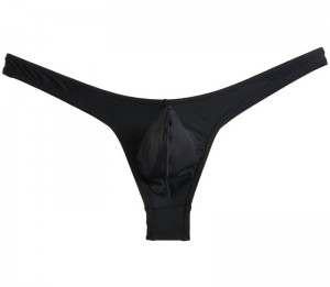 Ropa interior de la tanga del bikini de los nuevos hombres espese la bolsa Spandex de la bolsa de los pantalones de T-Mini mini escritos G-String