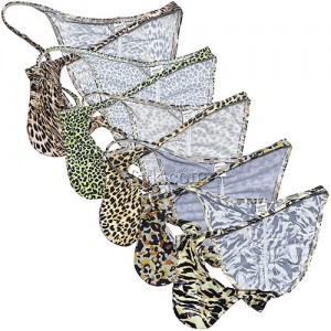 Men's Leopard Cheeky Briefs Underwear Bikini Pant Pouch Narrow Waist Posing Shorts MU04C