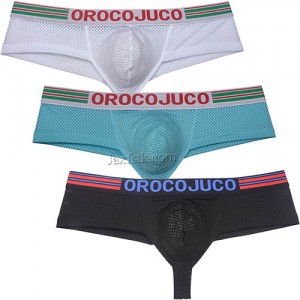Men Sports Boxer Briefs Underwear Hipster Bikini Trunks Brazil Bikini Bottoms 1/2 Rear Coverage MU136