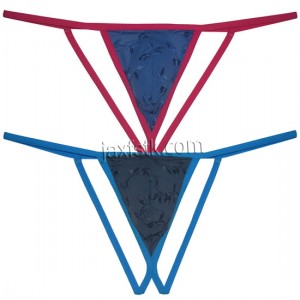 Sexy Men's Embroidery Jockstrap Bikini Underwear Sissy String Thong Pouch T-Back MU2217