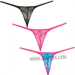 Sexy Pouch String Micro Thong Men Tanga See-through Lace Bikini T-Back Underwear