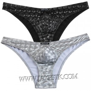 Hombres Shiny Leather Like Sexy Underwear Bikini Briefs Bulge Pouch Soft Mini Briefs MU430S