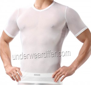 Camisetas para hombres Camiseta de moda Gimnasio Undershirts Hombre Malla See Through Underwear MU927