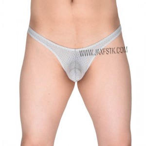Men's Pouch Thong Male G-String Breath Holes Thongs Mini Bikinis Elastic Underwear Enhance Bulge T-back