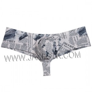 Sexy Men Pants Bikini Mini Boxers Men's Super Soft & Smooth The Newspaper Printed Underwear