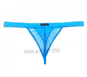 Sexy Men's Sheer Jacquard Lace Bikini Thong Underwear Mesh Belt Open Side T-Back