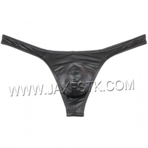 Leather Men's Thongs G-Strings Fashion Style Sexy Male Thong Underwear Men g string Bikini New Brand Protruding Pouch T-Back