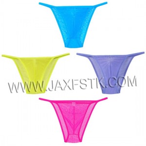 Lace Mesh Holes See-Through Mesh Sexy Bikini Gay Men Underwear Briefs Undershorts Pouch Male Underpants Men's Fashion Brief